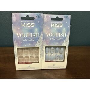 KISS Nails Voguish Fantasy Mix Lot 2 packs 28 count short length